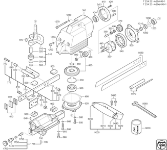  Diagram and Parts List for ASTX649-1 72342209360 Fein Pipe Tools