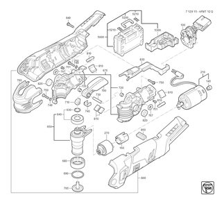  Diagram and Parts List for AFMT12Q 71291500920 Fein Multi-Tool