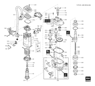  Diagram and Parts List for JCM200QX 72730509360 Fein Mortiser