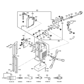 Figure 1 Diagram and Parts List for 72702700119  Fein Electric Drill