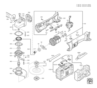 Part Location Diagram of 31912123020 Fein Motor Housing