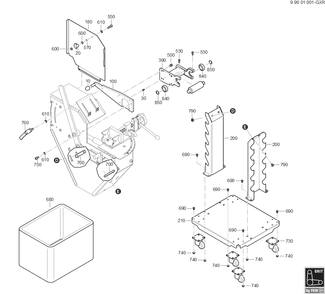  Diagram and Parts List for GRITGXR 99001001110 Fein Belt or Drum Sander