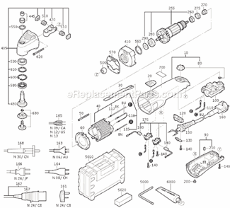 Page A Diagram and Parts List for FSC20X 72363809360 Fein Multi-Tool