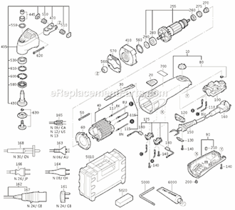 Page A Diagram and Parts List for FSC20X 72363813110 Fein Multi-Tool
