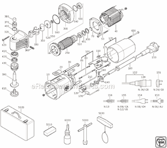 Part Location Diagram of 30707365017 Fein Cable Assembly