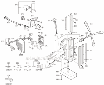 Part Location Diagram of 30701281010 Fein Switch Assembly 2 Pole Repairs