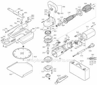 Page A Diagram and Parts List for MF12-180 72381209632 Fein Concrete Saw