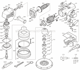 Part Location Diagram of 31206095007 Fein Gear Housing