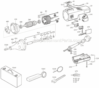 Part Location Diagram of 34100324069 Fein Operating Instruction
