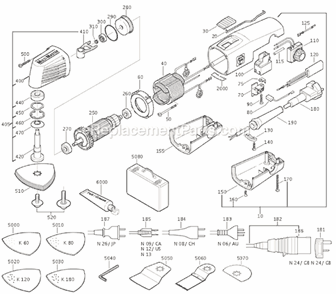 Part Location Diagram of 63717083043 Fein Abrasive Sheet (5Ea)