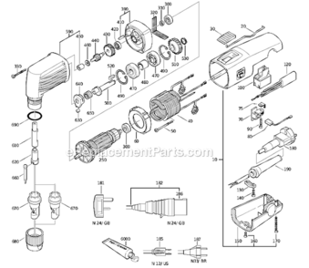 Page A Diagram and Parts List for RSS636-2  Fein Nibbler & Shears