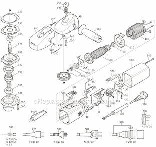 Part Location Diagram of 30762215993 Fein El.Speed Controller