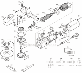 Part Location Diagram of 34101071060 Fein Operating Instruction