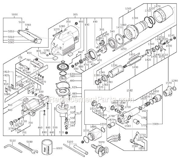 Page A Diagram and Parts List for MOT6-18-2 75340700004 Fein Jig Saw