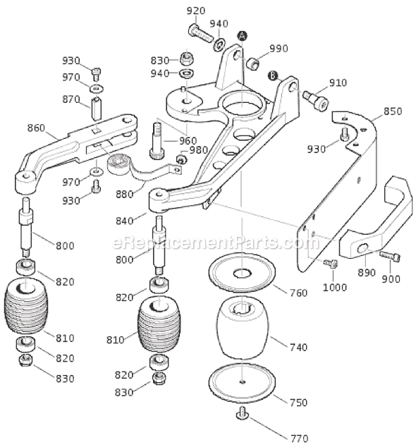 Page B Diagram and Parts List for RS12-70E 72211351035 Fein Sander Polisher