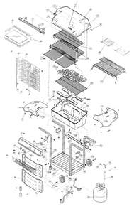 Grill Diagram and Parts List for BH40045VER1  Fiesta Built-In Cooking