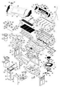 Grill Diagram and Parts List for FGQ65079-U404  Fiesta Built-In Cooking