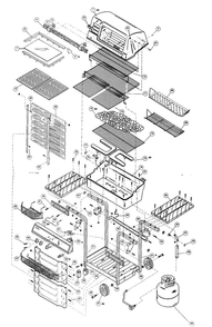 Grill Diagram and Parts List for BH40045VER2  Fiesta Built-In Cooking