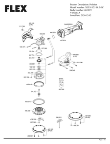 Part Location Diagram of 489514 Skil XCE 8 125 18.0-EC REPAIR KIT