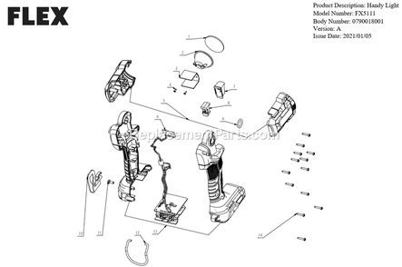 Part Location Diagram of 3650272001 Flex Pothook