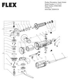 Page A Diagram and Parts List for L7-12115 A Flex Sander Grinder