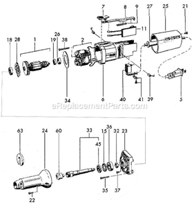 Page A Diagram and Parts List for H1127VE  Flex Die Grinder