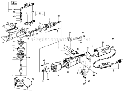 Page A Diagram and Parts List for LW1509  Flex Angle Grinder
