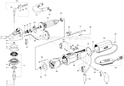 Page A Diagram and Parts List for LW1703S  Flex Bench Grinder