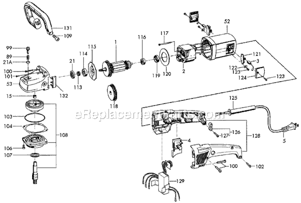 Page A Diagram and Parts List for LK603VVB  Flex Sander Polisher