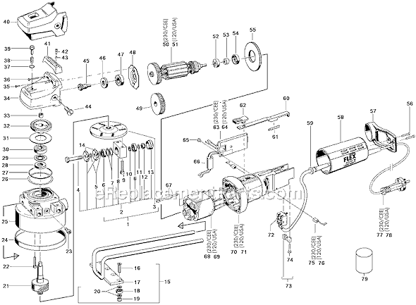 Page A Diagram and Parts List for LST1503VR  Flex Mill