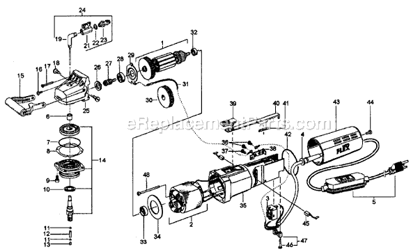 Page A Diagram and Parts List for LW1503  Flex Sander Polisher