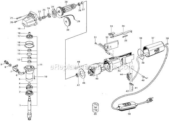 Page A Diagram and Parts List for LWW1506VR  Flex Mill