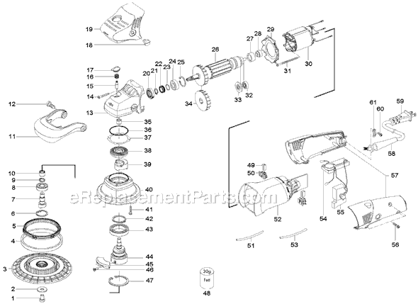 Page A Diagram and Parts List for XC3401VRG  Flex Sander Polisher