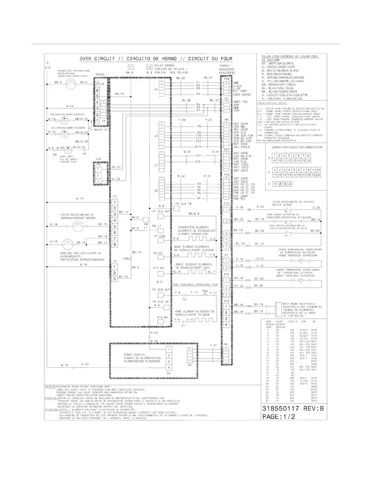 Wiring Diagram Diagram and Parts List for EW30IS65JSC  Electrolux Range
