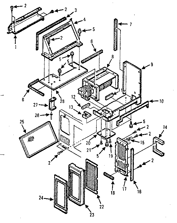 Grill And Duct Parts-b Diagram and Parts List for 5648755380  Kenmore Microwave
