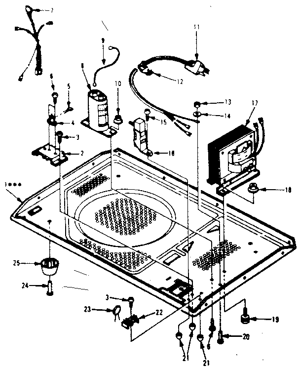 Microwave Parts Diagram and Parts List for 5648788691  Kenmore Microwave