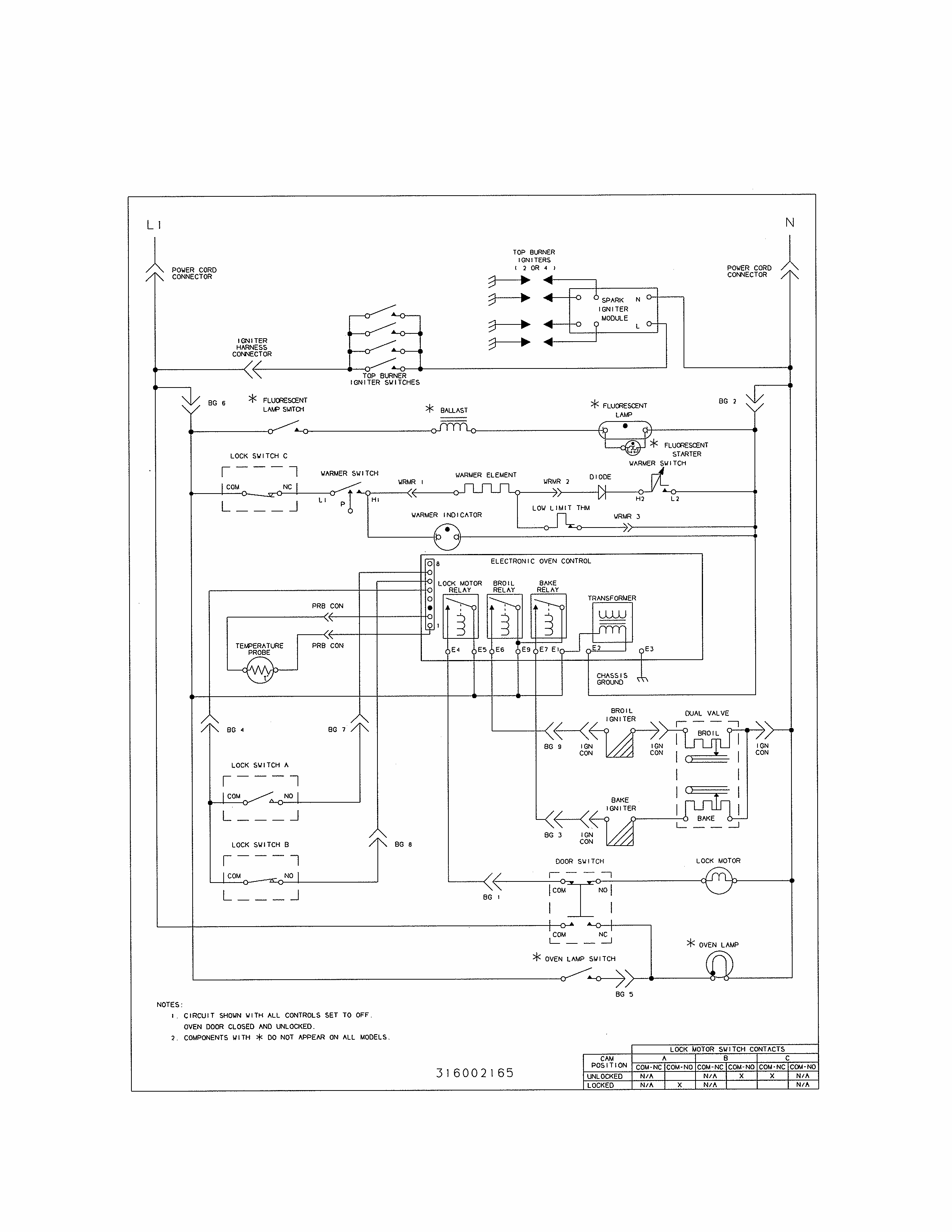 Wiring Diagram Diagram and Parts List for 79077476792  Kenmore Range