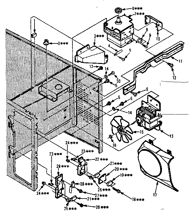 Switches And Microwave Parts Diagram and Parts List for 5648878520  Kenmore Microwave