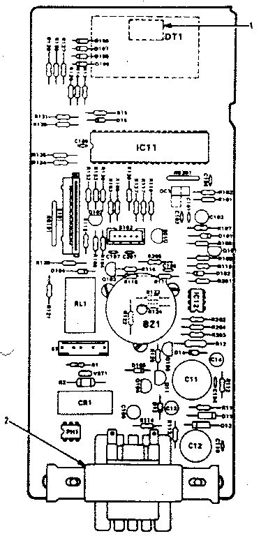 Power And Control Circuit Board Diagram and Parts List for 5648788611  Kenmore Microwave