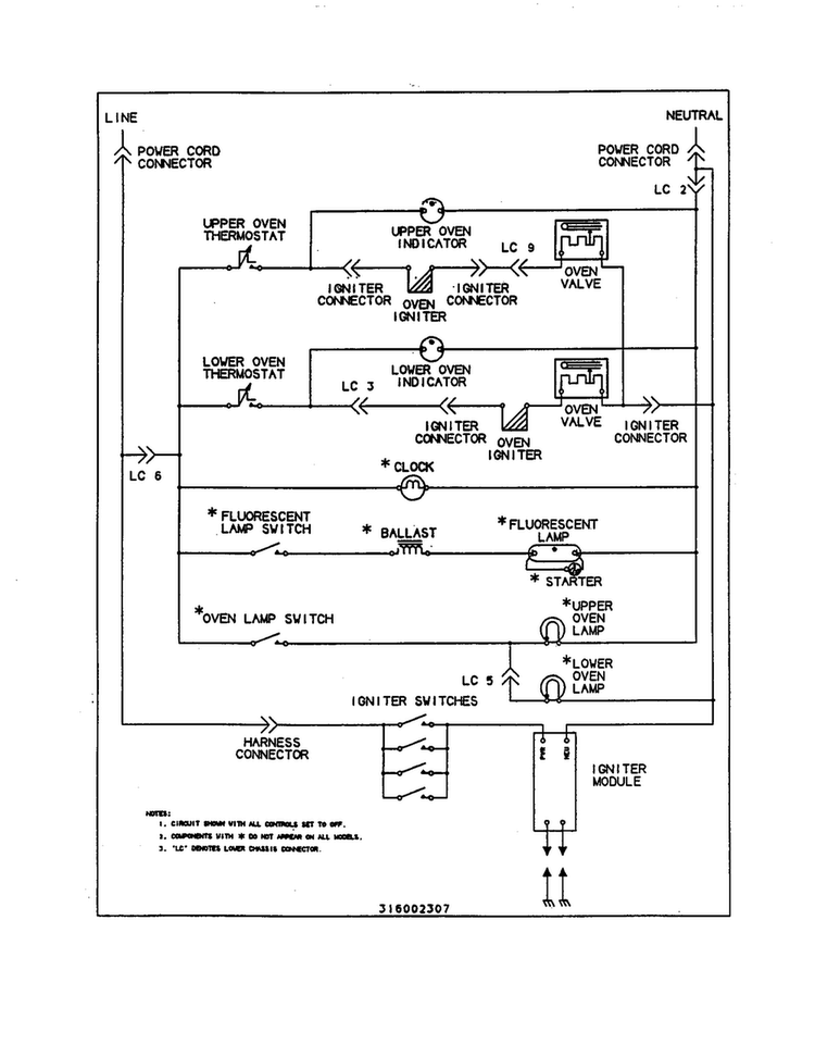 Wiring Diagram Diagram and Parts List for TGO336BGD2  Tappan Range