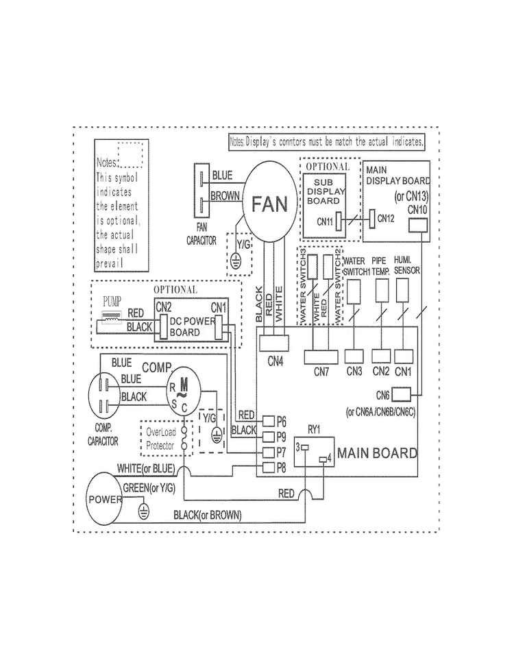 Wiring Diagram Diagram and Parts List for FAD704DWD0  Frigidaire Dehumidifier
