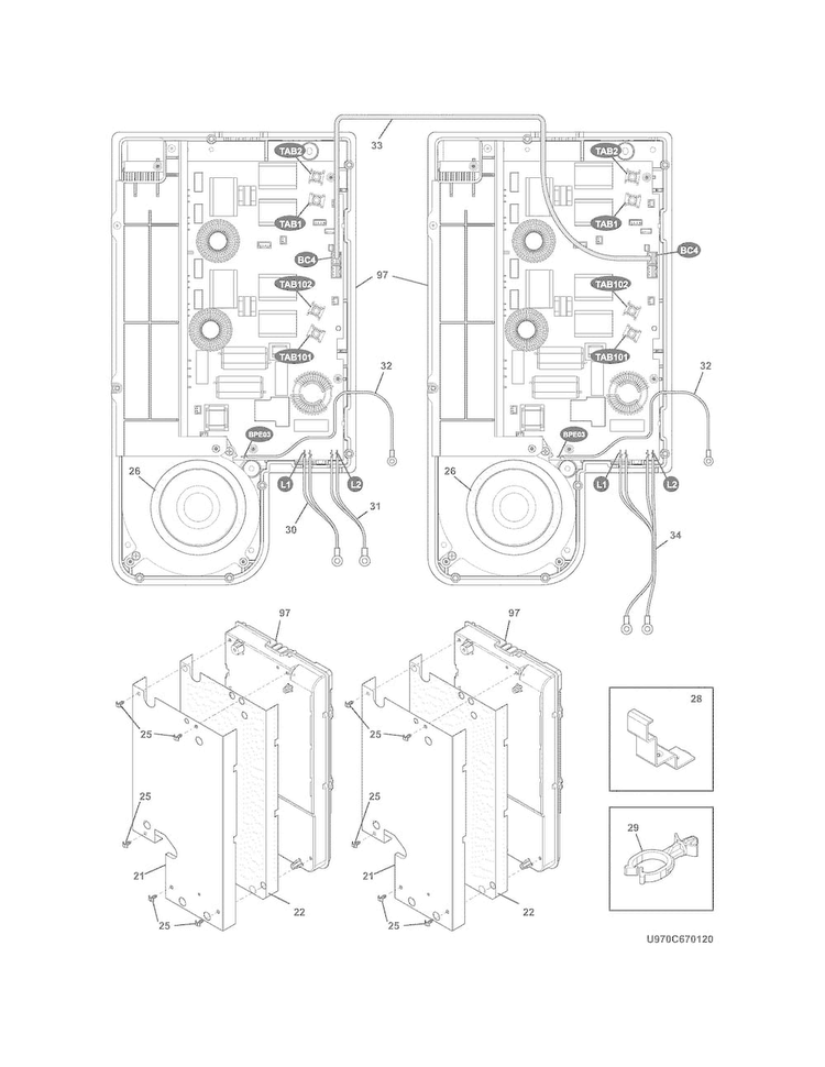 Induction Diagram and Parts List for EI30IF40LSB  Electrolux Range