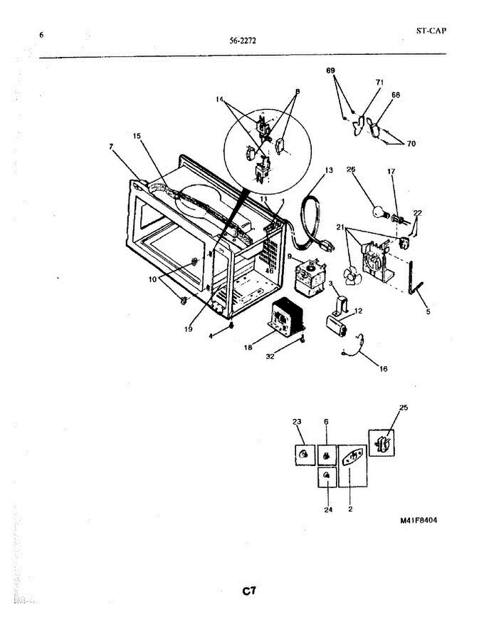 07 - Transformer Diagram and Parts List for 56-2272-10 01 Frigidaire Microwave