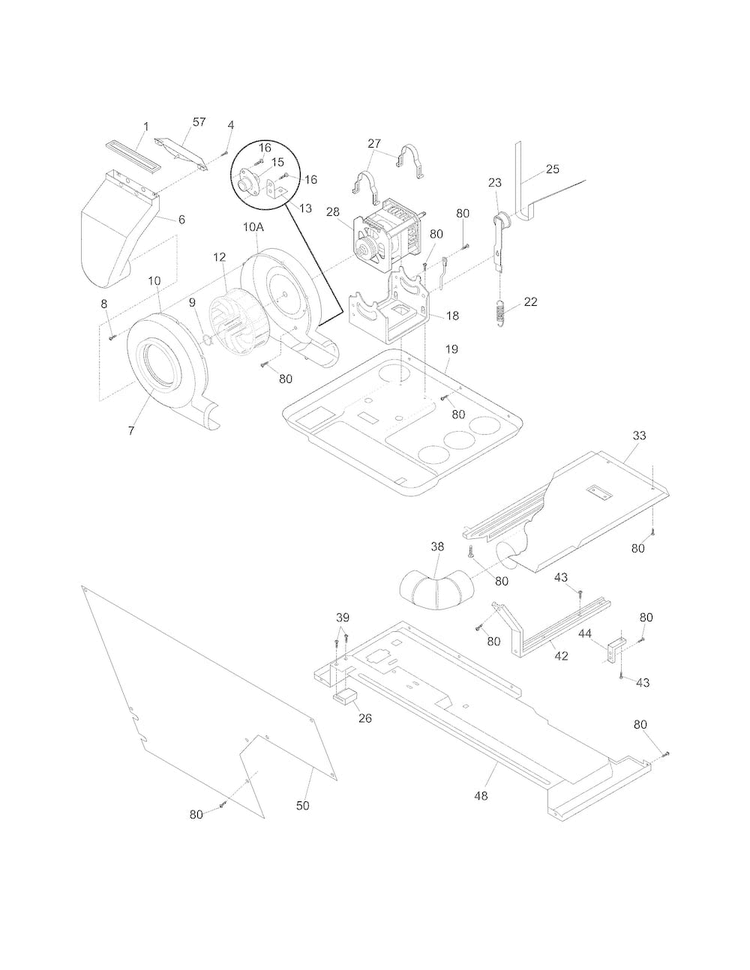 Motor/blower/belt Diagram and Parts List for 41797912702  Kenmore Washer Dryer Combo