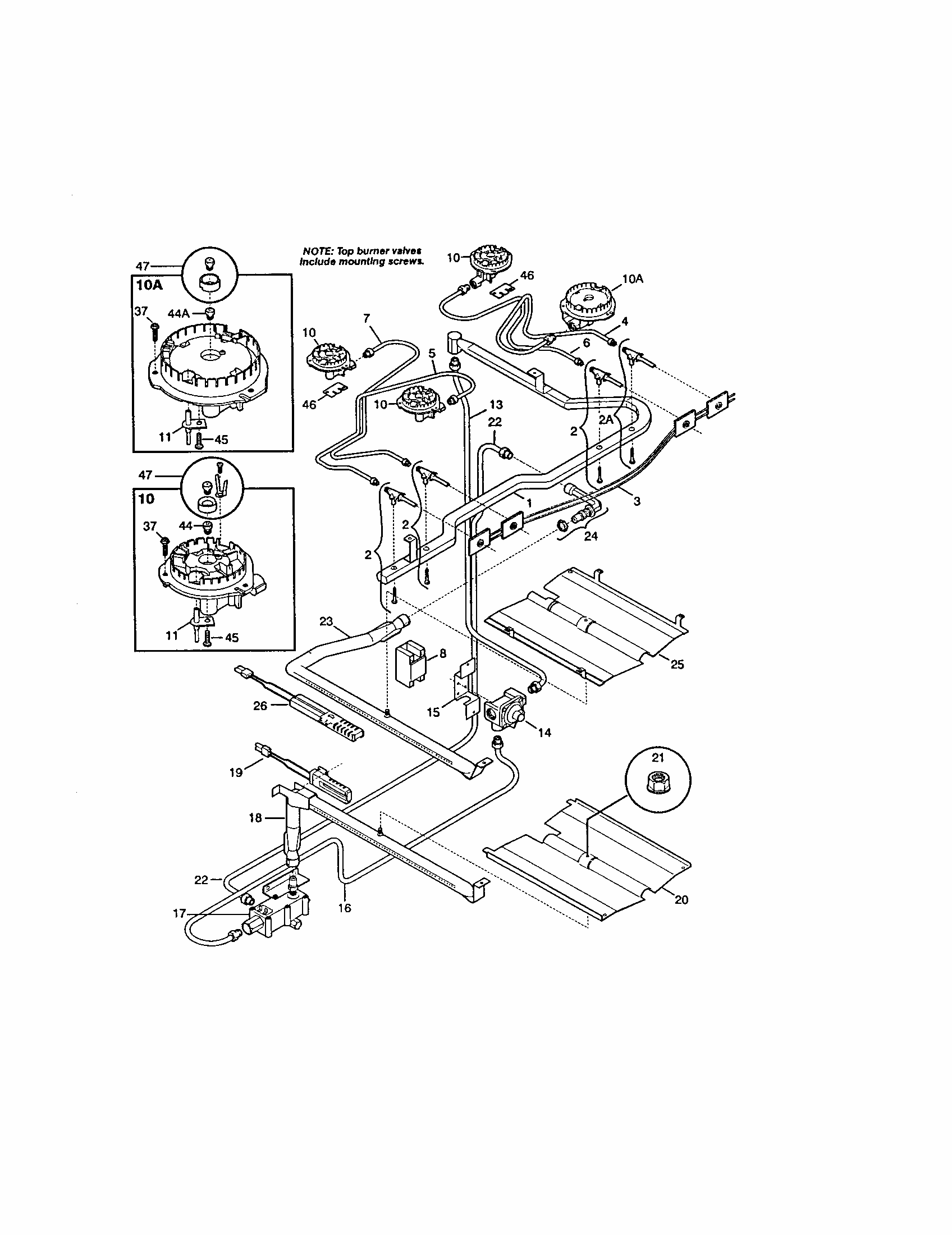 Burner (79073771100,79073778100) Diagram and Parts List for 79073771100  Kenmore Range