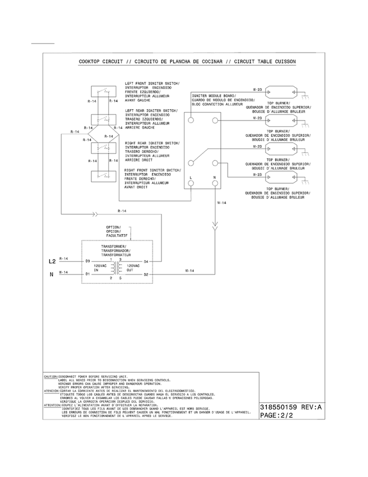 Wiring Diagram Diagram and Parts List for EI30DS55LBA  Electrolux Range
