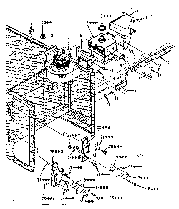 Switches And Microwave Parts Diagram and Parts List for 5648988310  Kenmore Microwave