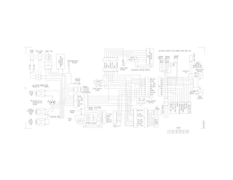 Wiring Diagram Diagram and Parts List for FFTR2126LBK  Frigidaire Refrigerator