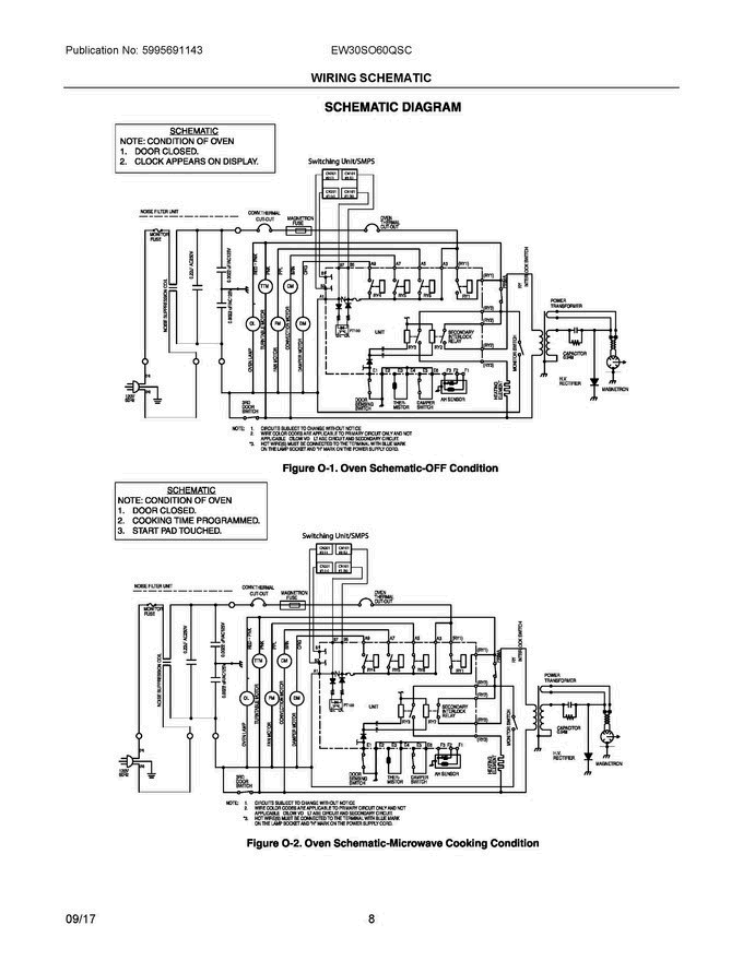 04 - Wiring Schematic Diagram and Parts List for EW30SO60QSC  Electrolux Microwave
