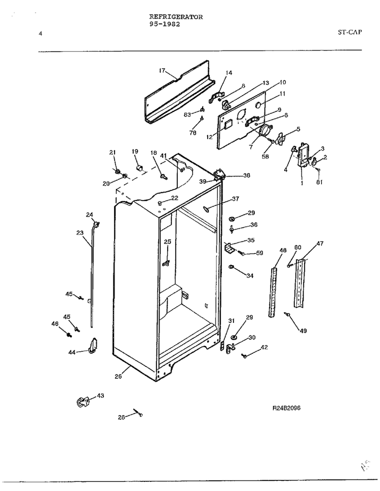 Electrical Equipment Page 3 Diagram and Parts List for 95-1982  Frigidaire Refrigerator